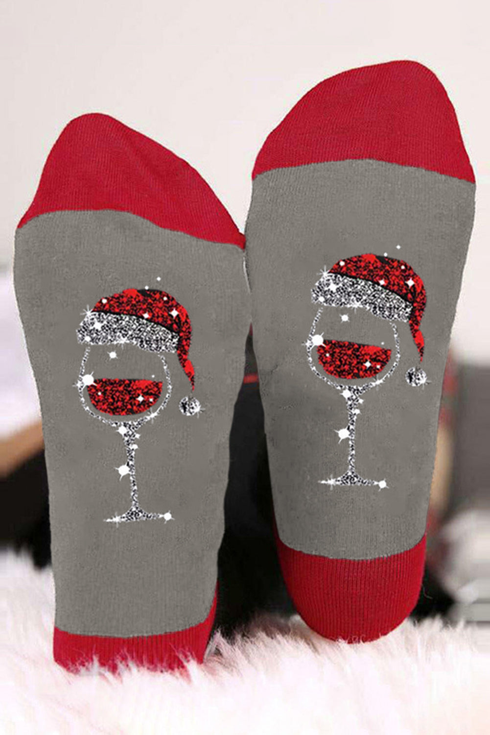 Champagne Santa Hat Socks