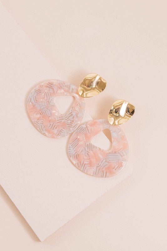 Island Hopper Pink Drop Earrings