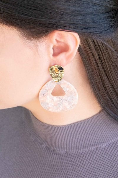 Island Hopper Pink Drop Earrings