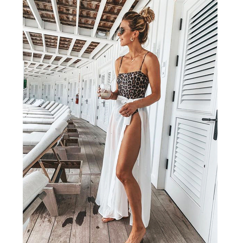 Long Bottom Strap Beach Set Skirt