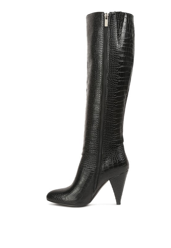 Rum Rolls Calf Heel Boots