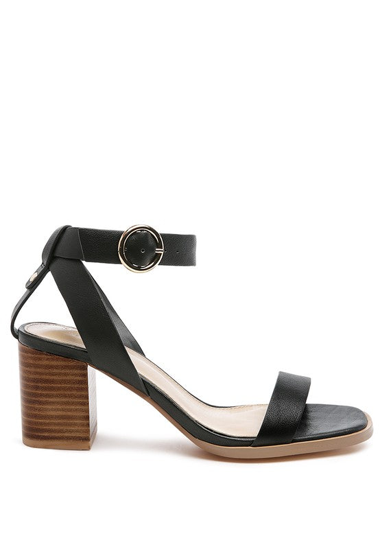 RAG&CO DOLPH STACK BLOCK HEELED SANDAL