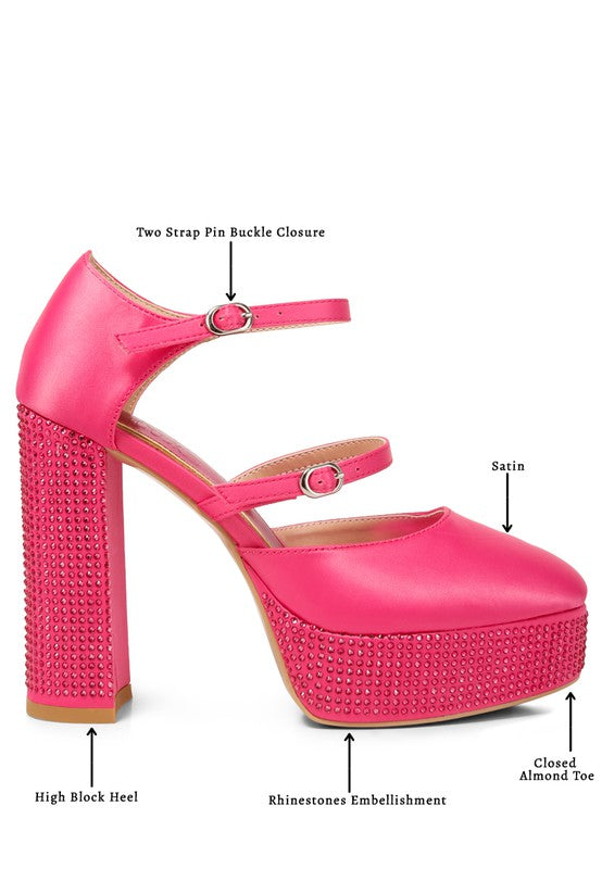 VanderPump Rhinestone Platform Sandals