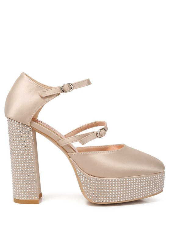 VanderPump Rhinestone Platform Sandals