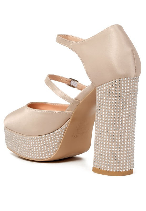 VanderPump Rhinestone Platform Sandals