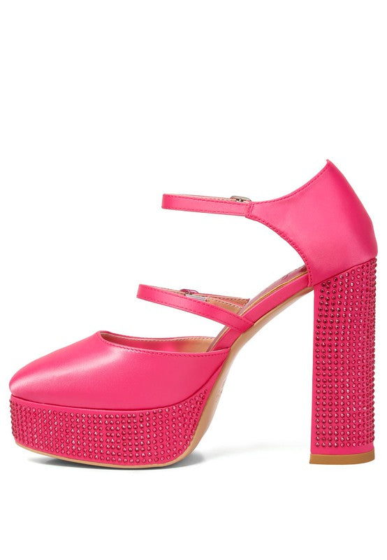 VanderPump Rhinestone Platform Sandals