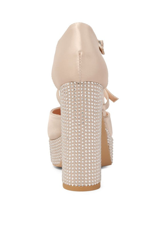 VanderPump Rhinestone Platform Sandals