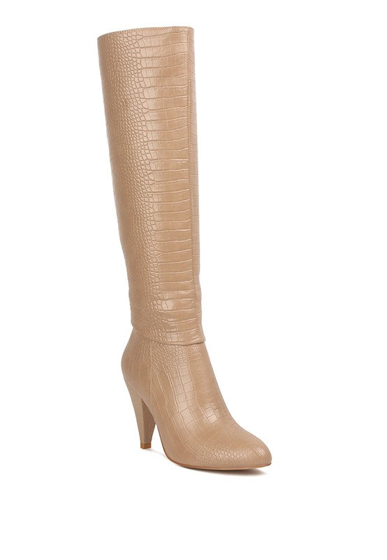 Rum Rolls Calf Heel Boots