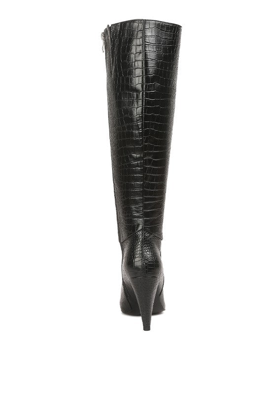 Rum Rolls Calf Heel Boots