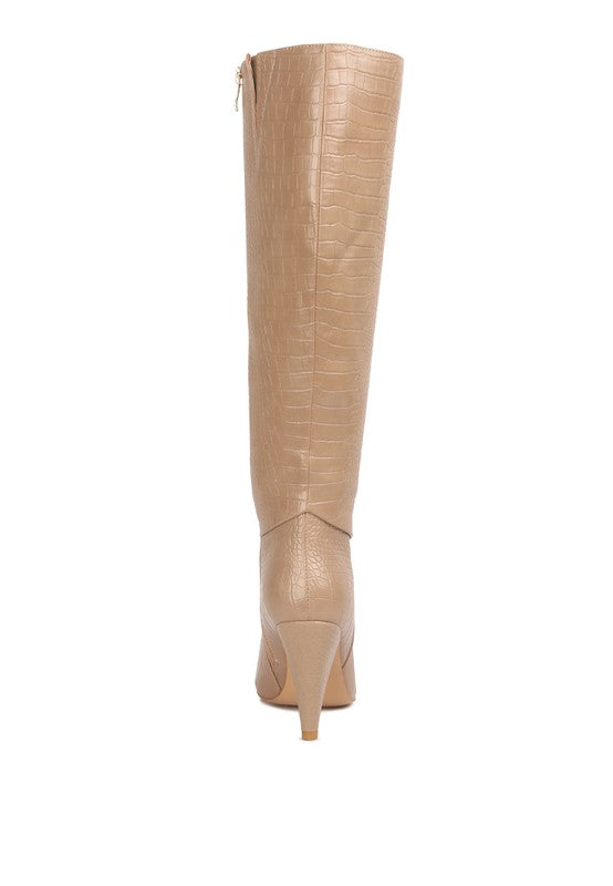 Rum Rolls Calf Heel Boots