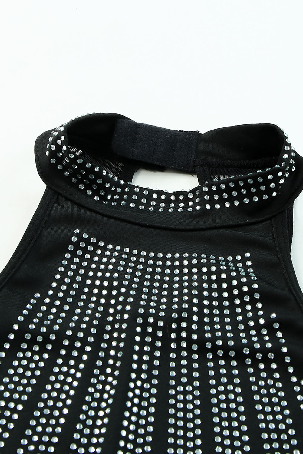 Black Rhinestone Bodysuit