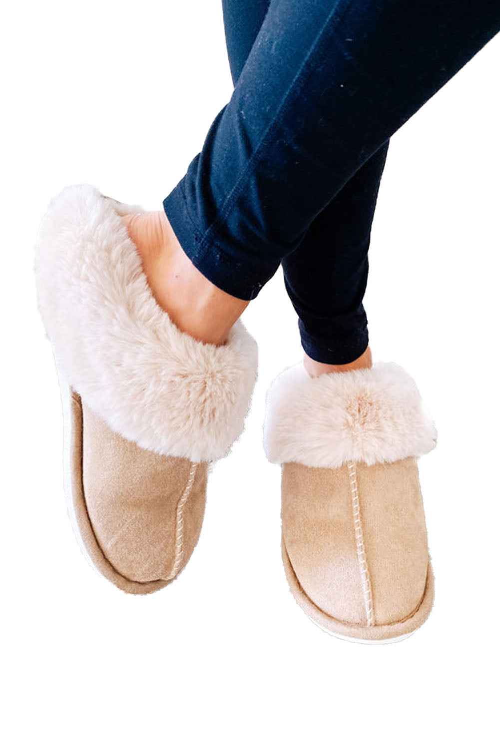 Pink Plush Lined Slippers