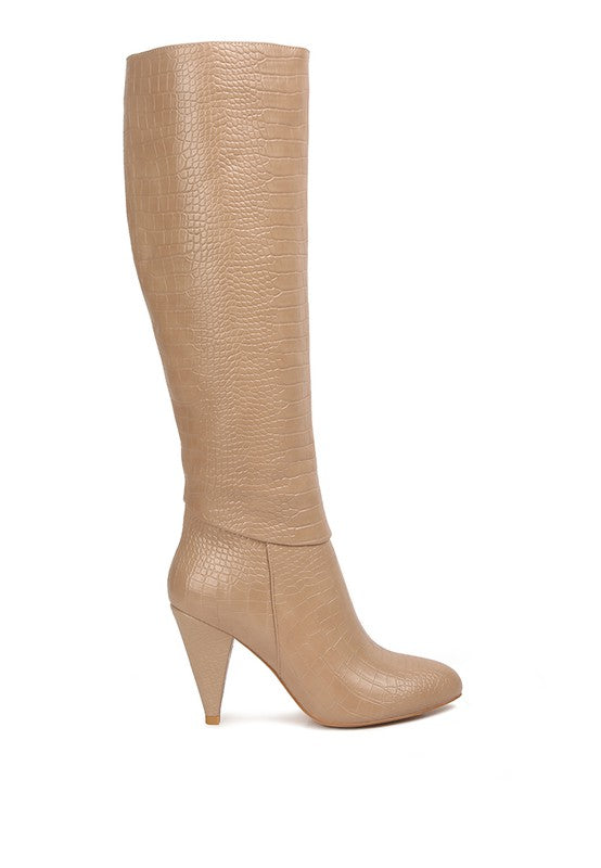 Rum Rolls Calf Heel Boots