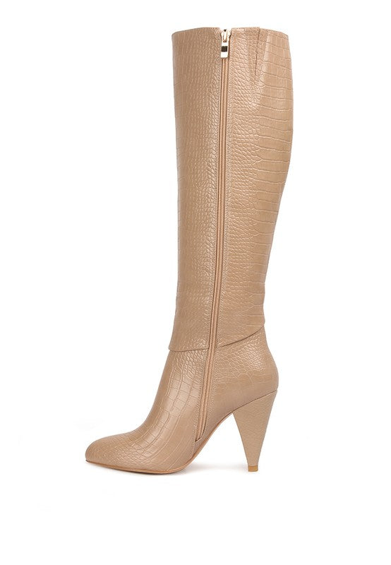 Rum Rolls Calf Heel Boots