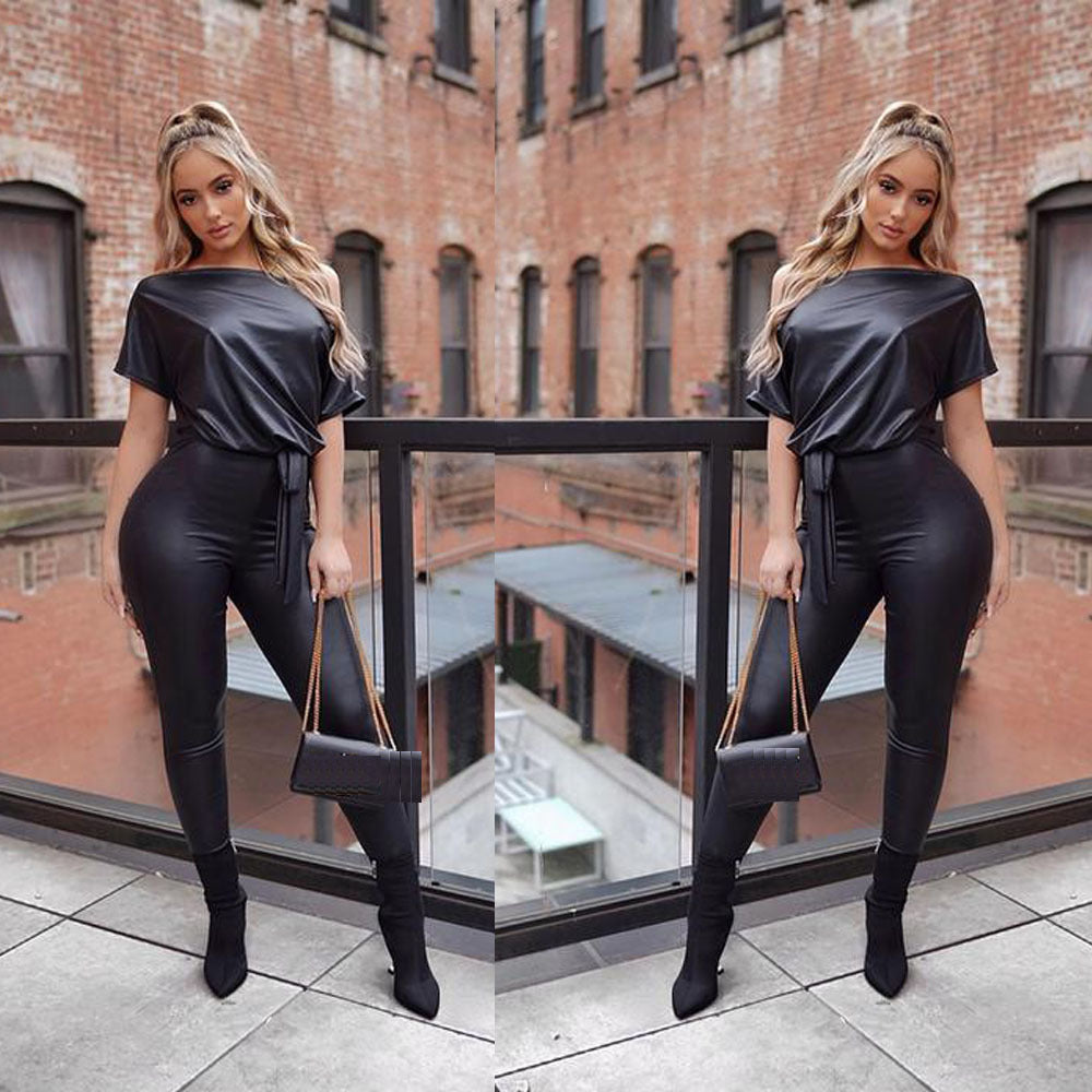 Off Shoulder Slim Fit Jumpsuit