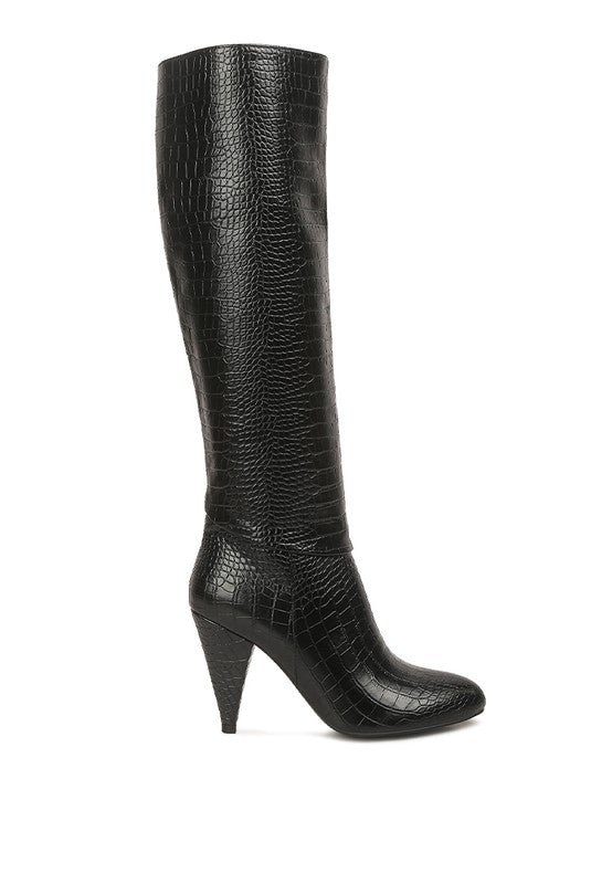 Rum Rolls Calf Heel Boots