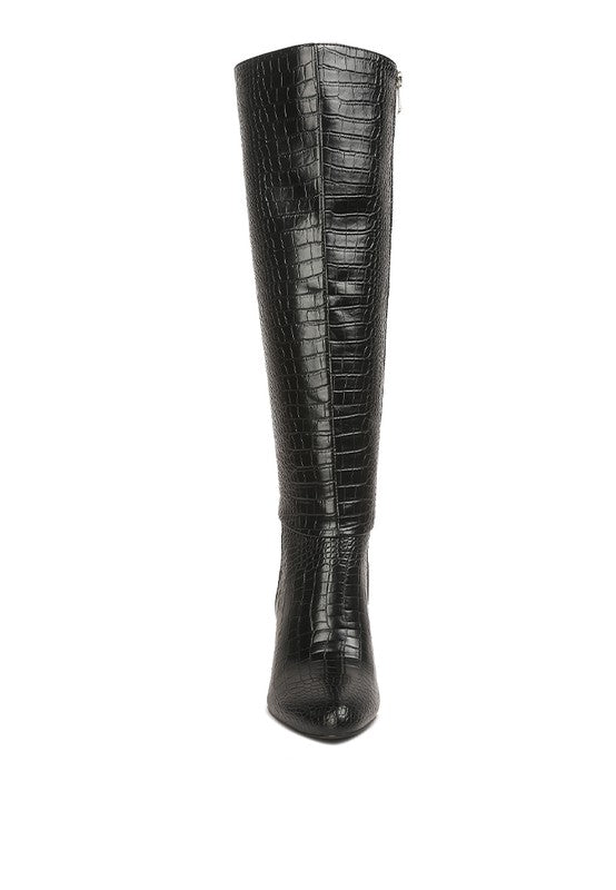 Rum Rolls Calf Heel Boots