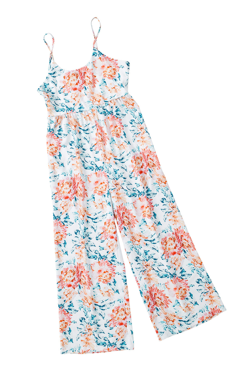 Floral Spaghetti Straps Wide Leg Jumpsuit