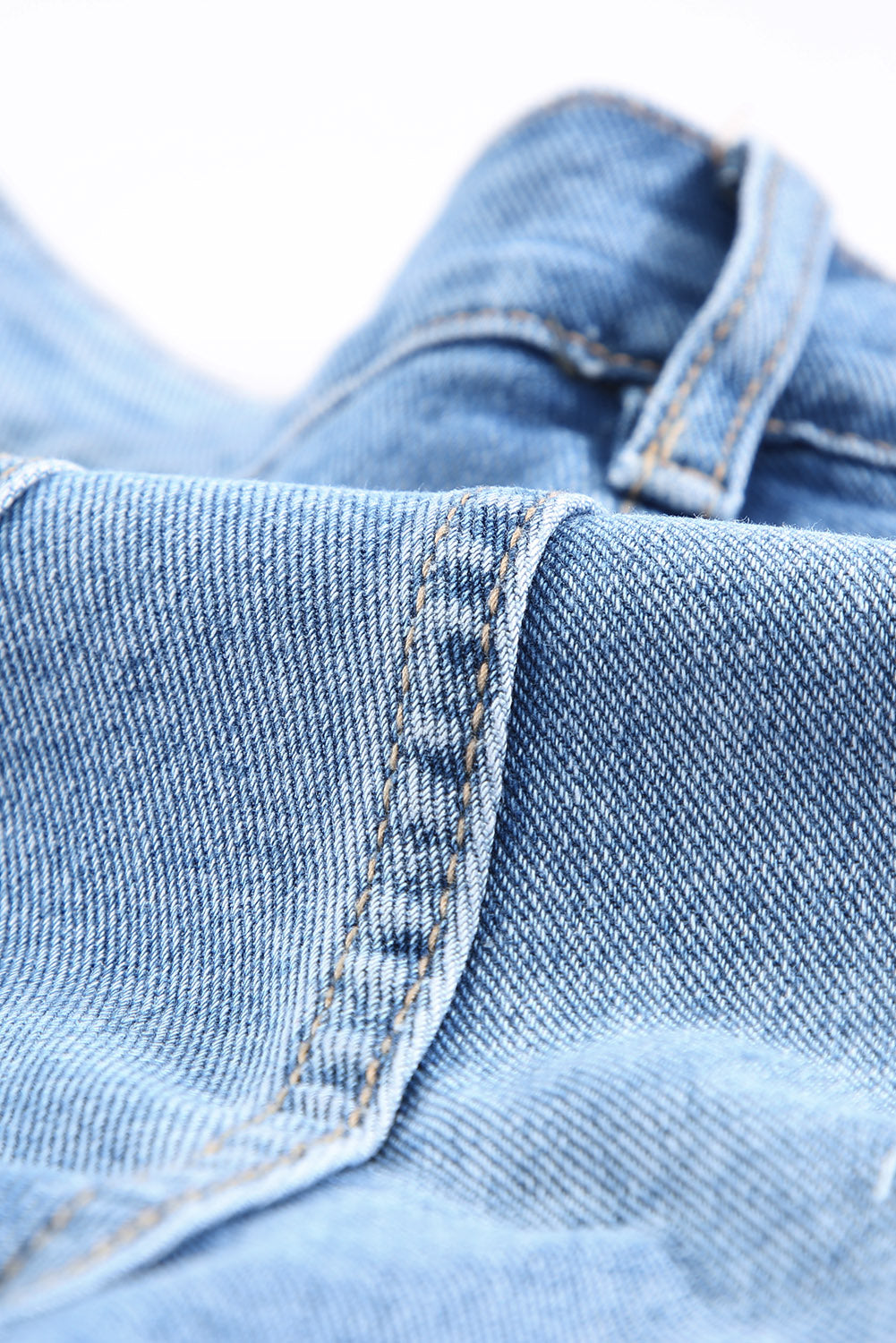 Frayed Distressed Denim Shorts