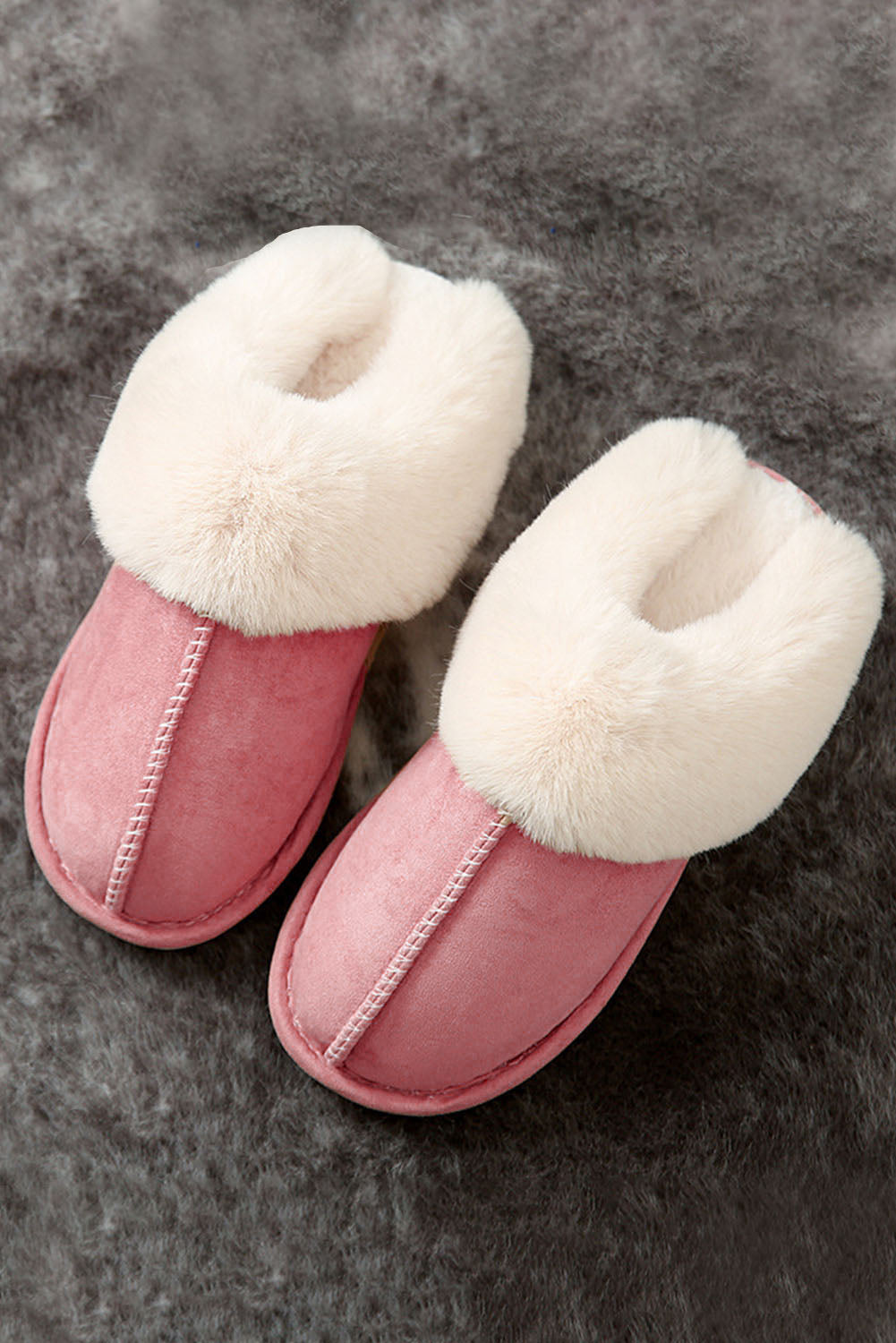 Pink Plush Lined Slippers