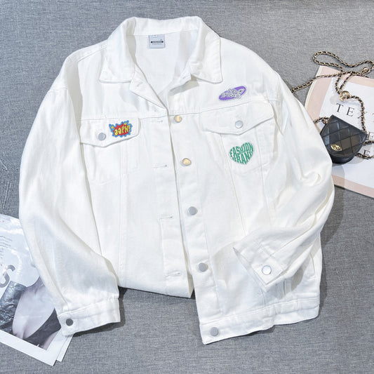 European White Denim Jacket