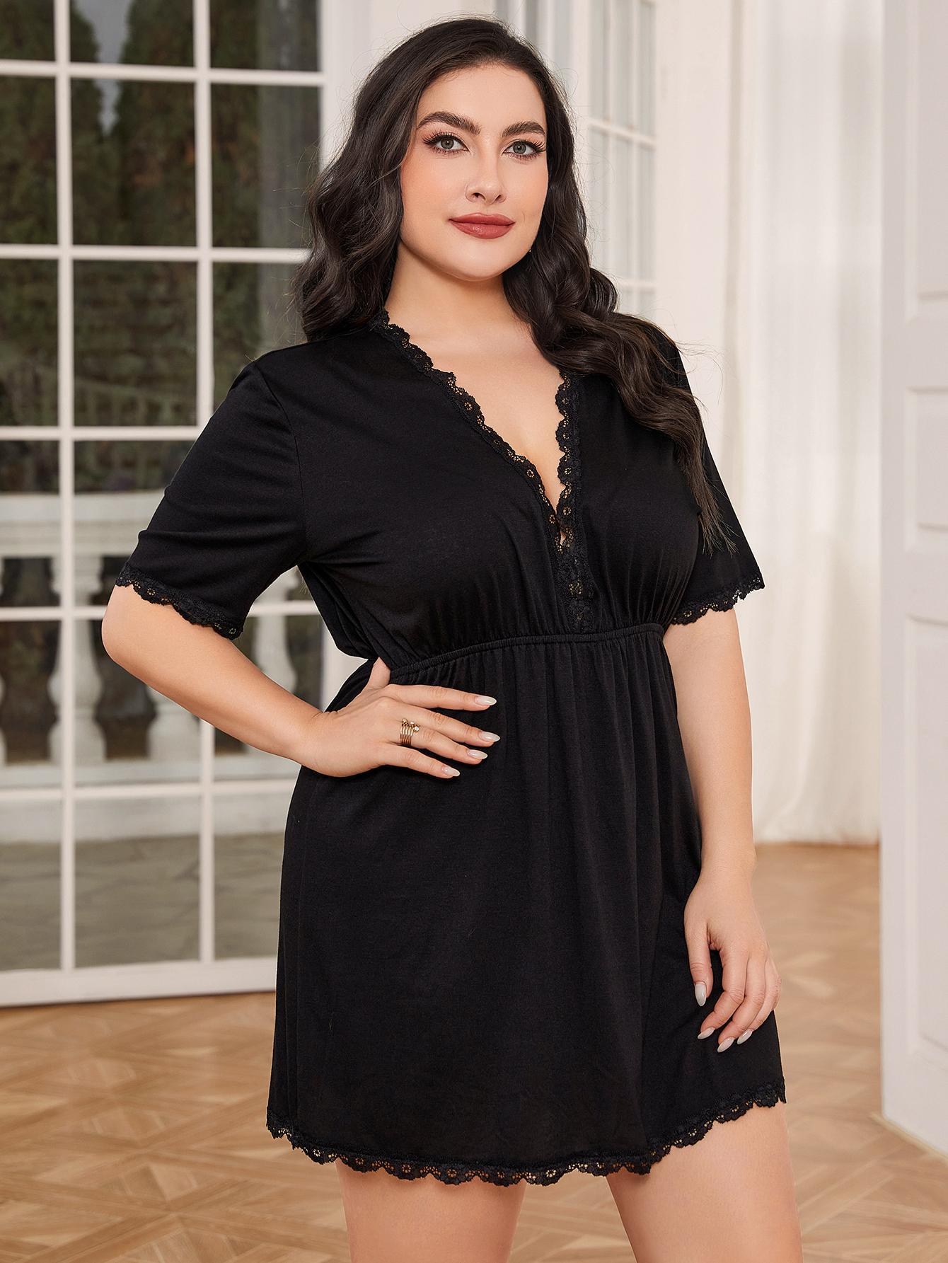 Plus Size Lace Night Dress