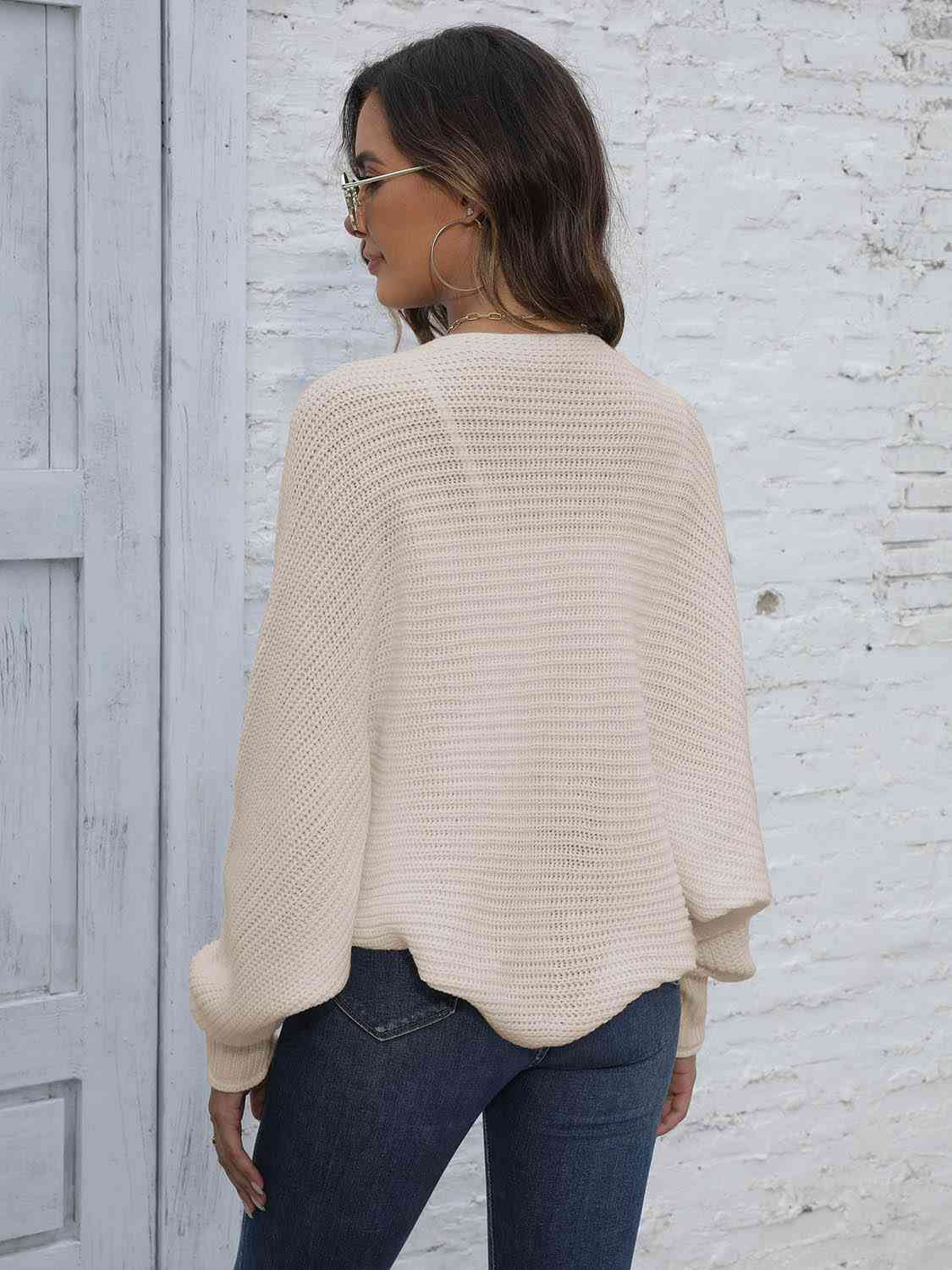 Bat Sleeve Short Cardigan