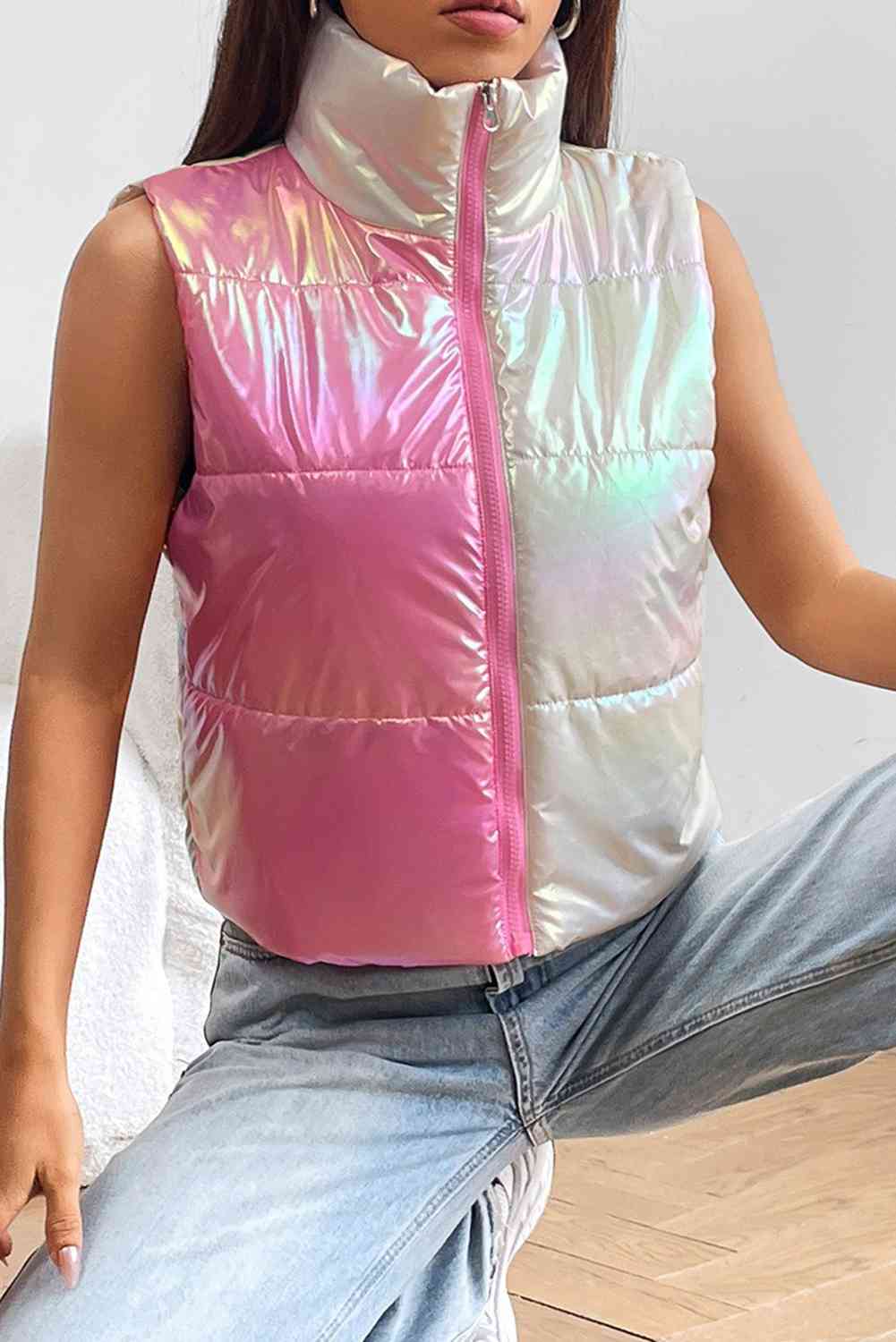 Hot Pink Sleeveless Vest